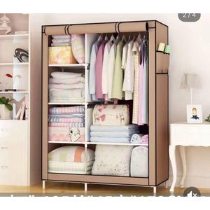 2 Partition fabric wardrobe  