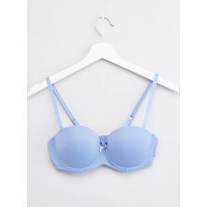 MELENECA Women's Balconette Bra with Padded Strap Half Cup