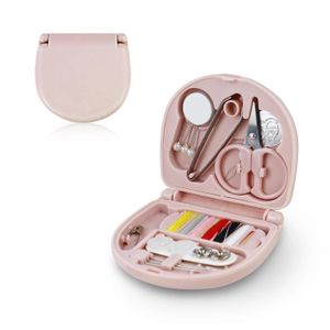 ShebSheb 1 Pack Mini Sewing Kit, Portable Travel Sewing Kit with Thread, Needles, Scissors & Buttons, Compact Emergency Sewing Supplies for Home, Office & Travel