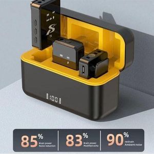 High Quality SX12 Wireless Lavalier Clip-On Microphone (1 Receiver+2 Microphones+1 Charging Bin) for Professional Content Creators