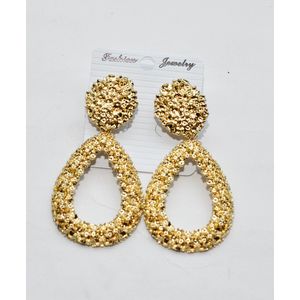 Fashion Jewelry Stylish Round Shaped Golden Earrings