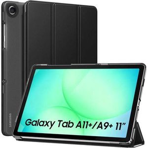Anti-Drop Leather Smart Case for Samsung Galaxy Tab A11 Plus/A9 Plus (11 Inch) - Black