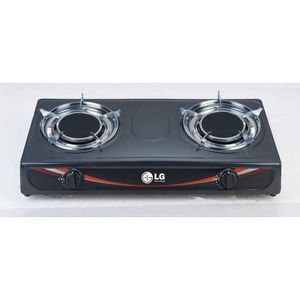 Quality LG Table Top Stainless Double Burner Gas Cooker With Auto Ignition - infrared 