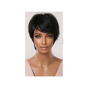 Short Pixie Cut Colored Natural Wave S With Bangs Short