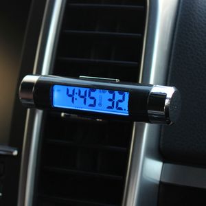 1pcs 12V Car Thermometer Digital LCD Display Multiple Function rainproof  Car Digital With Clock Voltmeter Thermometer Calendar Function Luminous