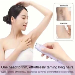 Rechargeable Women’s Electric Hair Remover – Portable Facial, Underarm, Bikini & Body Hair Trimmer