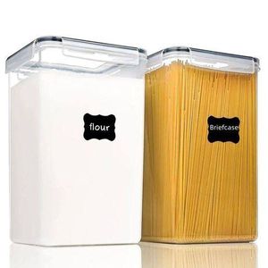 2pcs 6.5litres Airtight Panty Bpa-free Containers Food Storage Containers For Organizing Grain, Dry Goods, Flour, And Sugar Jars