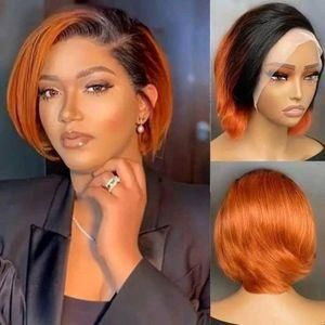 pure hair Tiwa pixie cuts wig with full frontal
