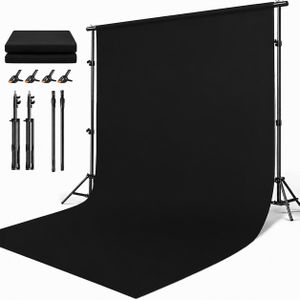 Photography & Cinema Professional Black studio photography background With background stand 