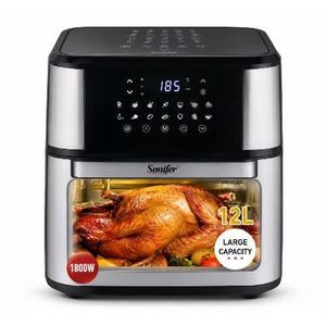 Sonifer 12 Litres Large Capacity Multifunctional Digital Air Fryer & Oven with Rotisserie, Viewing Window & Touch Screen