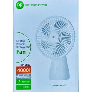 Dp .Dp .Rechargeable Rotating / oscillating Fan With Moon Light - 4000mAh