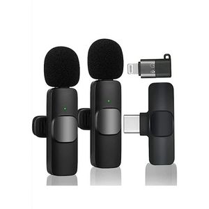 K9 Dual Wireless Microphone For IPhone & Android + IOS Adapter(Double Mic)
