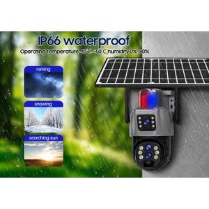 Solar Powered PTZ WiFi Security Camera - 4G Wireless Outdoor CCTV Camera- AI Motion Detection  Two-Way Audio - IP66 Waterproof