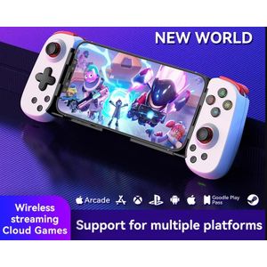 D6DP Wireless Controller for iPhone/iPad/iOS/Android/Tablet/PC/Switch, Phone Game Controller Joystick for Xbox Cloud Gaming/PS Remote Play/Steam Link - Bluetooth Gamepad for iPhone 16/15/Samsung