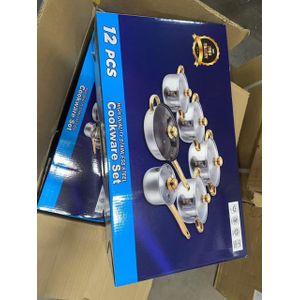12 pcs cookware set stainless pot