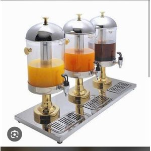 Triple Stainless Steel Juice Dispenser Set