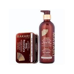 Makari Unity & Illuminate Efoliating Soap and Tone Boosting Body Milk