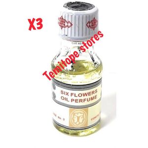 3 Bottles Six Flowers Oil Perfume 18ml NAFDAC NO: 02-0139