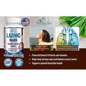 PureMaxLabs LUNG Health 60 Caps mullien leaf Respiratory Support