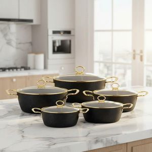 5 Sets Non-stick Pot Cookware - Aluminum Pots