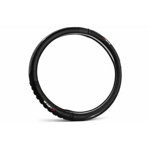 Premium Universal Rubber Steering Wheel Cover With Lexus Logo - Black