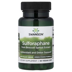 Swanson Sulforaphane from Broccoli Sprout Extract, 400 mcg, 60 Vegan Caps