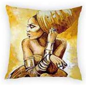 Throw Pillow - African Woman Sketch