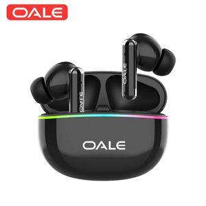Oale iFREE 18 Wireless Gaming Earbuds, Bluetooth 6.0 Low Latency RGB LED Light, 27H with Mic for All Smartphones, Laptops, PC-Black