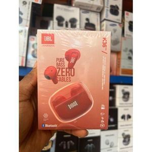 Jbl K36 Wireless Super Bass Bluetooth Earbod Fingerprint Earbuds - Noise Cancellations Earphone, Personalized Spatial Audio, Sweat and Water Resistant Earpod