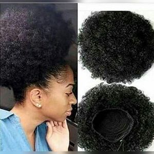 Hair Bun Afro Ponytail With Drawstring.