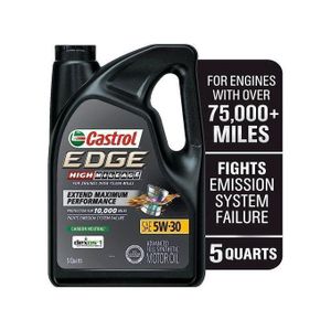 Castrol Edge High Mileage Extended Maximum Performance SAE 5W-30 Full Synthetic Motor Oil - 5 Litres