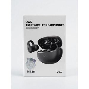 Genetic OWS M136 True Wireless Earbuds - With 24-Bit Hifi Soun, Active Noise Cancellation, 360 Audio Headset - BLACK