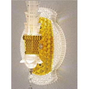 Royal Gold Crystal LED Sconce – Luxury Ornamental Wall Lamp