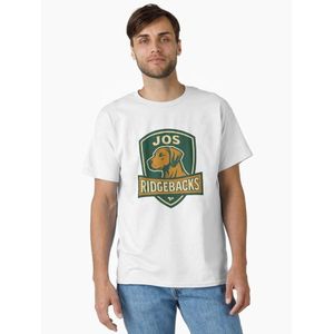 Tshirt JOS Ridgebacks White Unisex T-Shirt – Vintage Dog Crest Graphic Tee