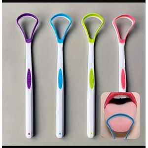 Breath Easy Silicone Tongue Scraper Cleaner - Oral Care Tongue Brush for Fresh Breath(4pcs)
