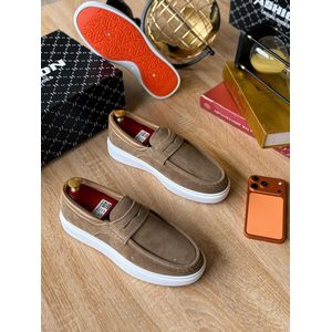 Men Suede Slip on Easy Wear Shoe Brown