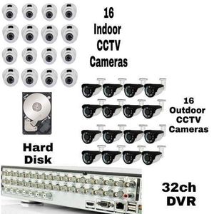 Cctv 32Channels AHD DVR +16 Outdoors +16 Indoors  +1Terabyte HDD