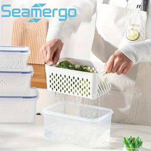 3Pcs/Set Leak-Proof Food Storage Containers-Airtight, Stackable Meal Prep Boxes-Suitable for Fruits, Vegetables, Meat & Grains