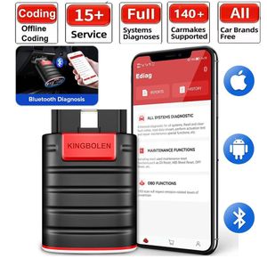 Kingbolen Kingbolenn EDIAG OBD2 Car Bluetooth Scanner – All System Diagnostic Tool, ECU Coding, Bidirectional Control, 15+ Reset, ABS, Oil,TPMS, Functions, iOS/Android