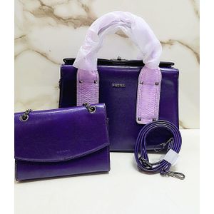 Fashion Collection PEDRA 2-Piece Structured Handbag & Crossbody Bag Set