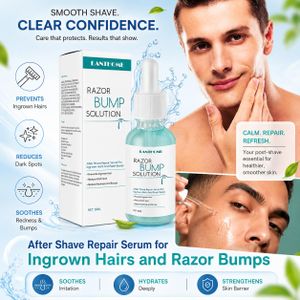 Lanthome IRRITATION REMOVER Razor Bump Shave Solution - After shave Cream,burn,Dark Spot Remover Hair Spray Serum – Gentle Redness & Razor Stop Corrector Liquid Shaving Creams, Foams & Gels Beard Treatment oil for Men and Women Face, Neck, and Underarm