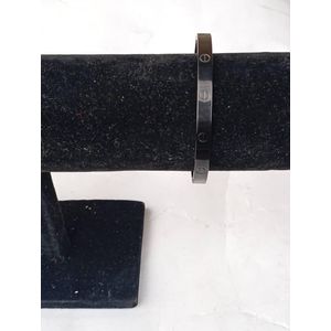 Luxury Black Stainless Steel Designer Bangle Bracelet