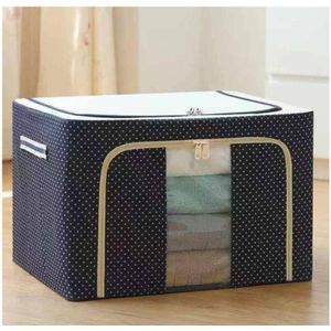 Collect Clothes Fabric Steel Frame Storage Box Wardrobe Folding Storage Organizer Storage Box Large Quilt Buggy Bag