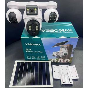 4G Sim Card 360° Monitoring V380 Max Multiple Lens, CCTV SOLAR CAMERA 