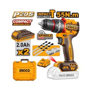 Ingco  CDLI205582 20V Brushless Cordless Drill 55Nm
