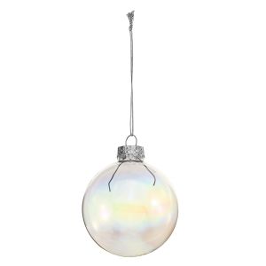 Iridescent Fillable Ornaments – Shatterproof DIY Craft Baubles with Silver Caps for Custom Christmas Decor, Wedding Favors, and Creative Projects 