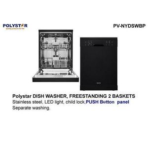 Polystar 2 BASKETS DISH WASHER (FREE STANDING) WITH PUSH BUTTON