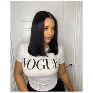 Cheap wig Double Combo Straight Bob Hair Wig With Closure For Women