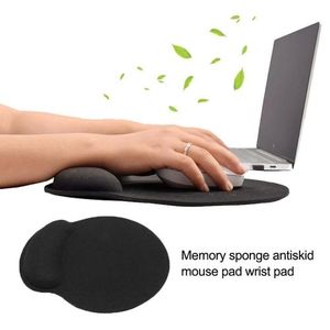 Memory Foam & Rubber Mouse Pad For Computer Home & Office Black Color