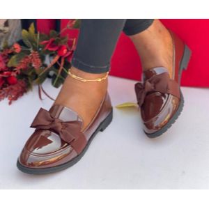 Ladies boyfriend shoes - Brown 